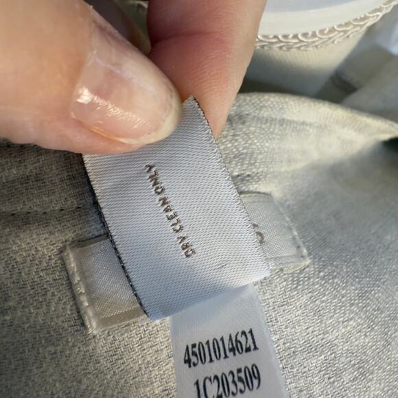 Chico's Women's Size 2 Medium Gray Linen Zip Up Jacket w/ Snake Print Trim #3422 - Picture 2 of 9